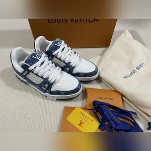 Louis Vuitton Trainer Sneaker Denim Blue